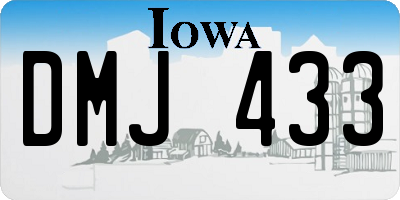 IA license plate DMJ433