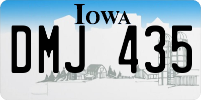 IA license plate DMJ435