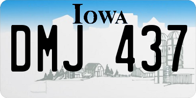 IA license plate DMJ437