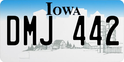 IA license plate DMJ442
