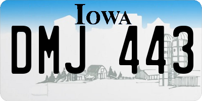 IA license plate DMJ443