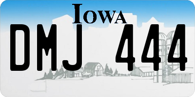 IA license plate DMJ444