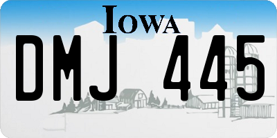 IA license plate DMJ445