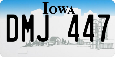 IA license plate DMJ447