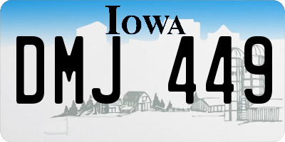 IA license plate DMJ449
