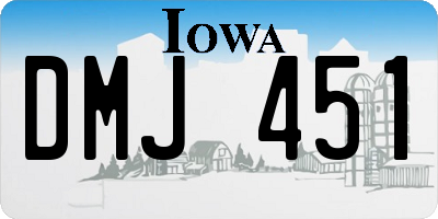 IA license plate DMJ451