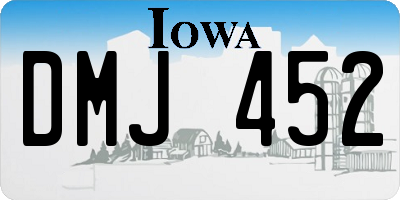 IA license plate DMJ452