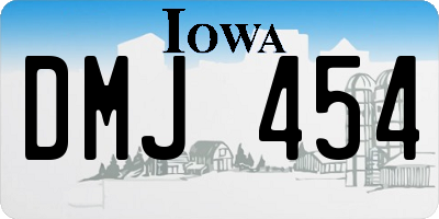 IA license plate DMJ454