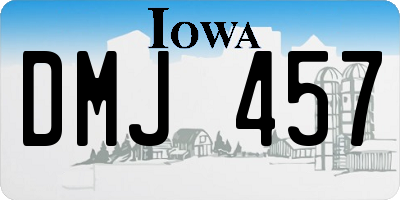 IA license plate DMJ457