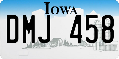 IA license plate DMJ458
