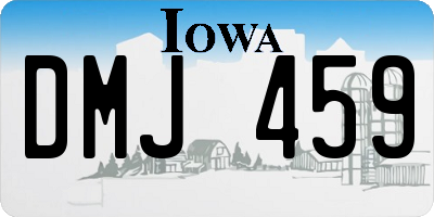 IA license plate DMJ459