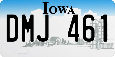 IA license plate DMJ461