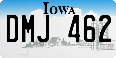 IA license plate DMJ462