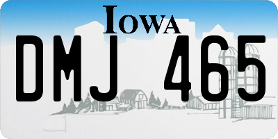 IA license plate DMJ465