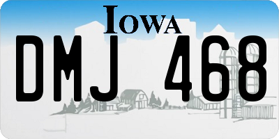 IA license plate DMJ468