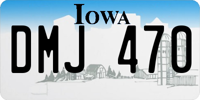 IA license plate DMJ470