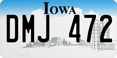 IA license plate DMJ472
