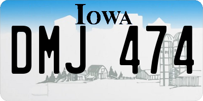 IA license plate DMJ474