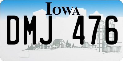IA license plate DMJ476