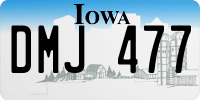 IA license plate DMJ477