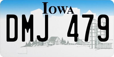 IA license plate DMJ479