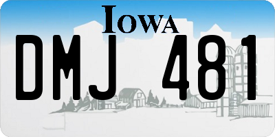 IA license plate DMJ481