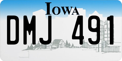 IA license plate DMJ491