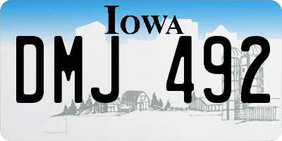 IA license plate DMJ492