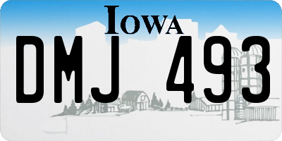 IA license plate DMJ493