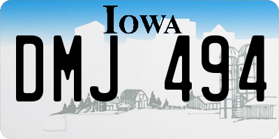 IA license plate DMJ494