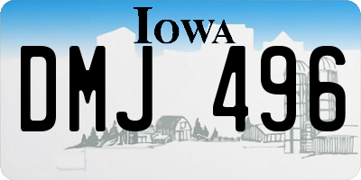 IA license plate DMJ496