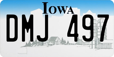 IA license plate DMJ497