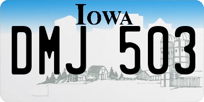 IA license plate DMJ503