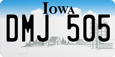 IA license plate DMJ505