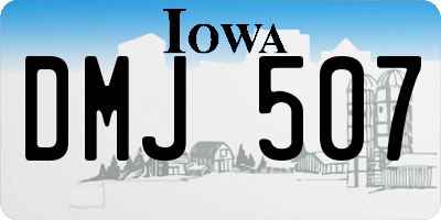 IA license plate DMJ507