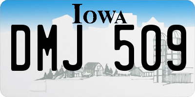 IA license plate DMJ509