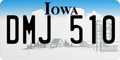 IA license plate DMJ510
