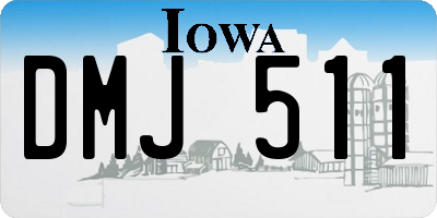 IA license plate DMJ511