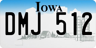 IA license plate DMJ512