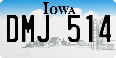 IA license plate DMJ514