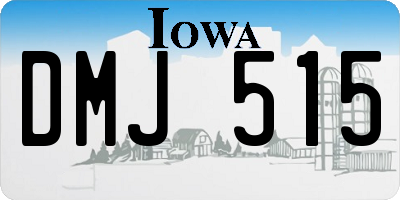 IA license plate DMJ515