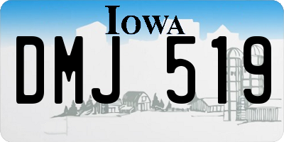 IA license plate DMJ519