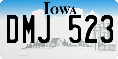 IA license plate DMJ523