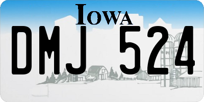 IA license plate DMJ524