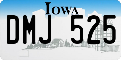 IA license plate DMJ525