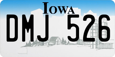 IA license plate DMJ526