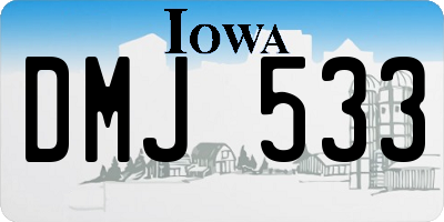IA license plate DMJ533