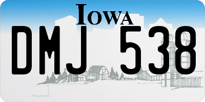 IA license plate DMJ538