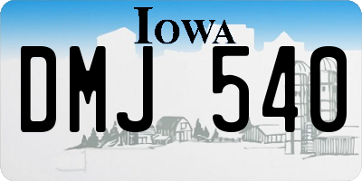 IA license plate DMJ540