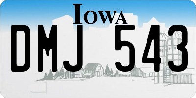 IA license plate DMJ543